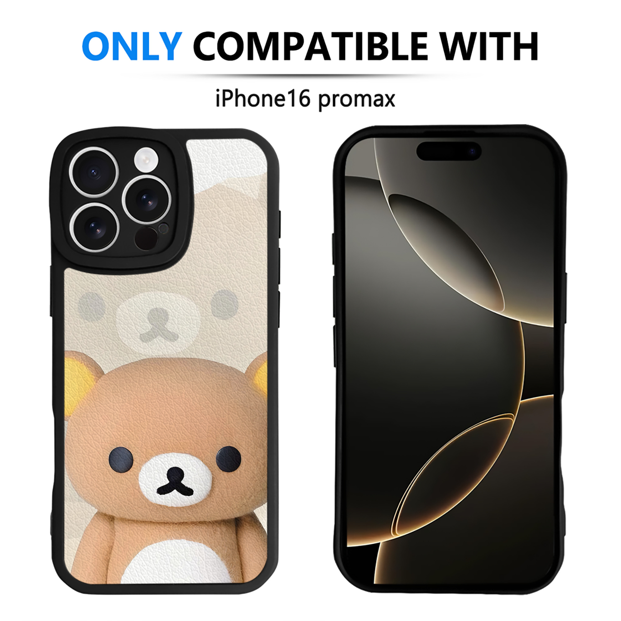 （画像用） リラックマ リラックマ キイロイトリ Rilakkuma Korilakkuma Kiiroitori 【iPhone 16シリーズ対応】シリコンスマホケース（レザー調） 材質：シリコン
